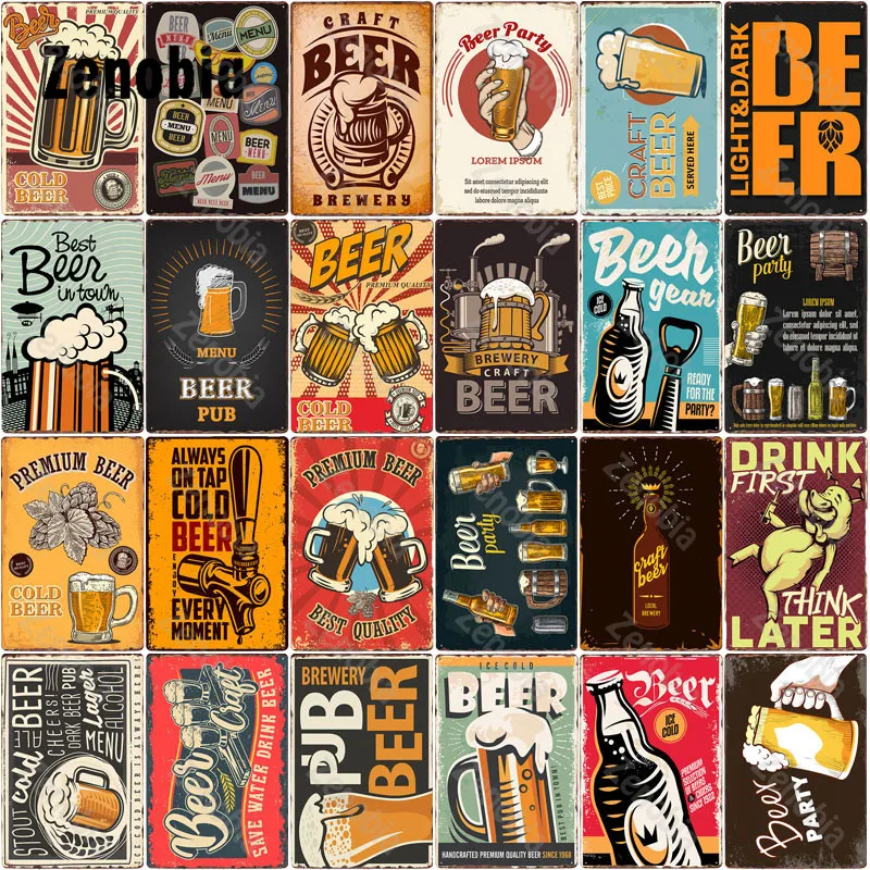 Tin Sign Metal Painting Beer Metal Poster Plaque Vintage Tin Sign Plates Decorative Wall Stickers for Bar Pub Club Decoration
Tin Sign Metal Painting Beer Metal Poster Plaque Vintage Tin Sign Plates Decorative Wall Stickers for Bar Pub Club Decoration