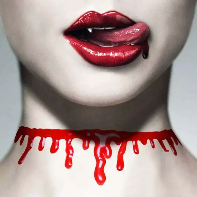 Hot Sale Halloween Decoration Horror Blood Drip Necklace Fake Blood Vampire Fancy Costume Red Necklaces Party Accessories
Hot Sale Halloween Decoration Horror Blood Drip Necklace Fake Blood Vampire Fancy Costume Red Necklaces Party Accessories