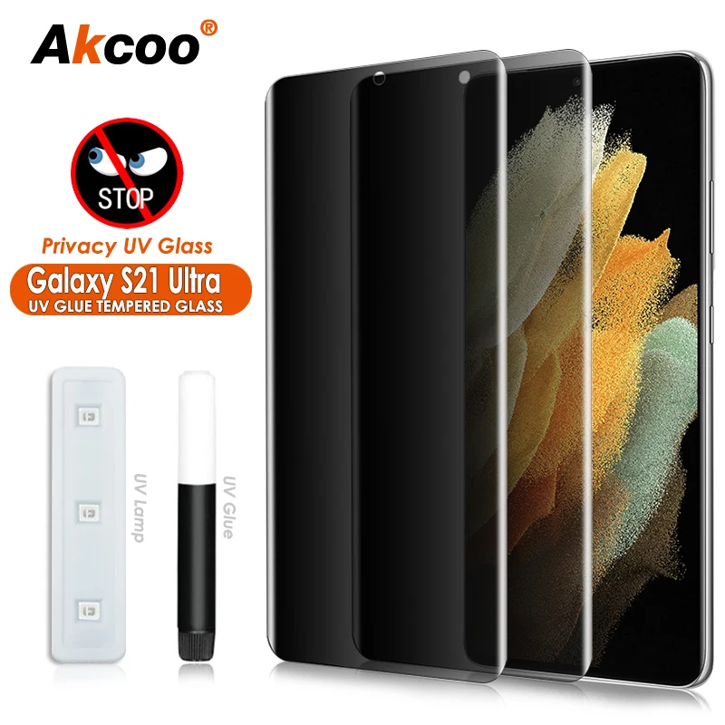 2 Pcs Galaxy S21 Ultra Privacy Screen Protector UV Liquid Tempered Glass for Samsung S8 10 Plus Note 8 9 10 20 5G Anti-Spy film
2 Pcs Galaxy S21 Ultra Privacy Screen Protector UV Liquid Tempered Glass for Samsung S8 10 Plus Note 8 9 10 20 5G Anti-Spy film