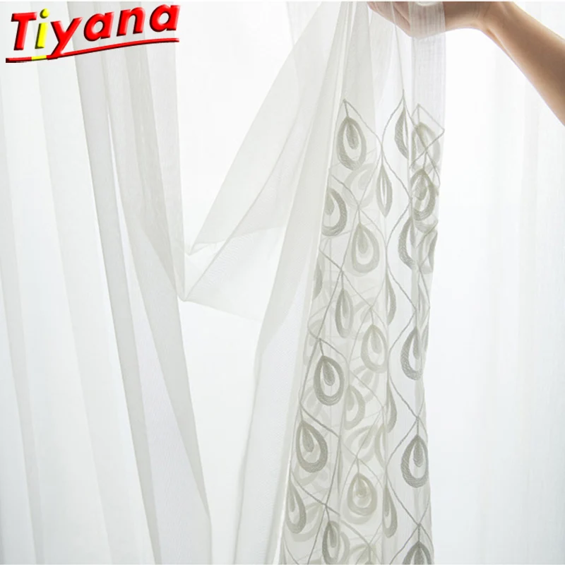 Pea cock Feather Embroidered Tulle Curtains for Living Room Chinese Bird White Feather Sheer Tulle Guaze for Bedroom X-HM468*VT
Pea cock Feather Embroidered Tulle Curtains for Living Room Chinese Bird White Feather Sheer Tulle Guaze for Bedroom X-HM468*VT