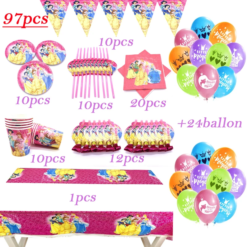 Snow White/Belle/Cinderella Princess Theme Girls Favor Birthday Party Decoration Baby Shower Disposable Tableware Party Supplies
Snow White/Belle/Cinderella Princess Theme Girls Favor Birthday Party Decoration Baby Shower Disposable Tableware Party Supplies