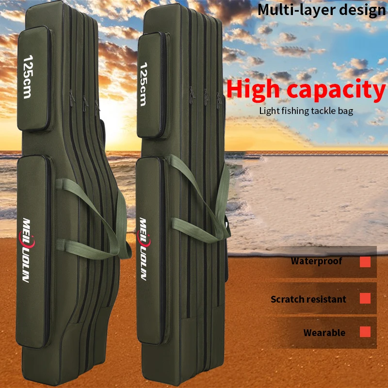 Portable Single Layer 3 Layer Fishing Bag Canvas Waterproof Fishing Rod Reel Lure Carry Backpack Fishing Pole Storage
Portable Single Layer 3 Layer Fishing Bag Canvas Waterproof Fishing Rod Reel Lure Carry Backpack Fishing Pole Storage