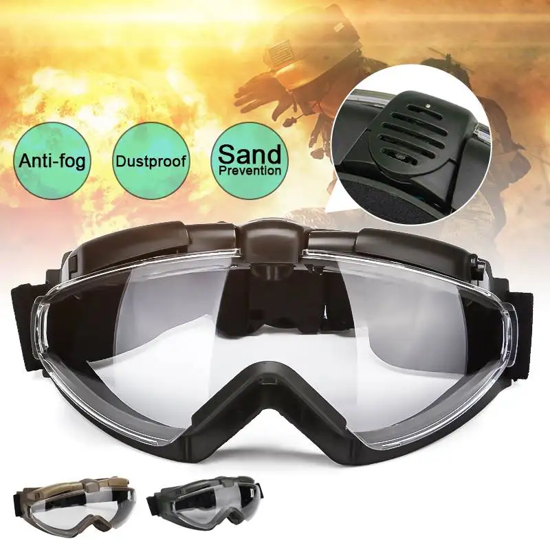 Tactical Goggles Anti-Fog with Fan Outdoor Airsoft Paintball Protective Military Motocycle Goggle
Tactical Goggles Anti-Fog with Fan Outdoor Airsoft Paintball Protective Military Motocycle Goggle