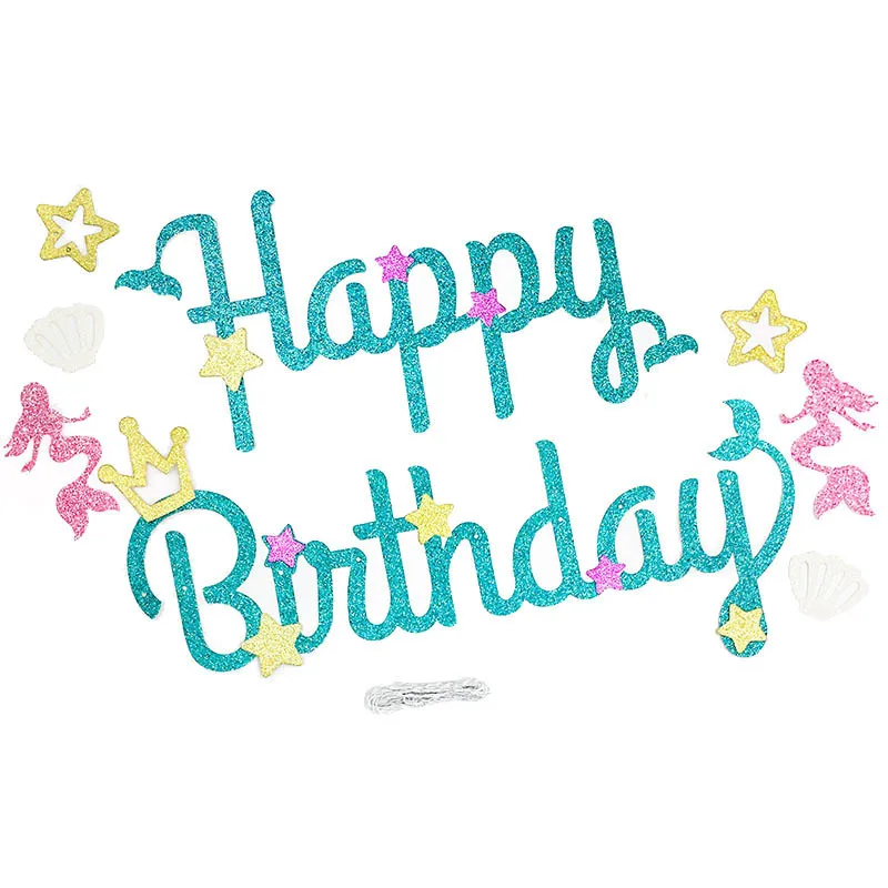 Mermaid Theme Happy Birthday Letters Paper Banner Garland Flag Bunting Hanging Decor For Xmas Party New Year Wedding Ornaments
Mermaid Theme Happy Birthday Letters Paper Banner Garland Flag Bunting Hanging Decor For Xmas Party New Year Wedding Ornaments