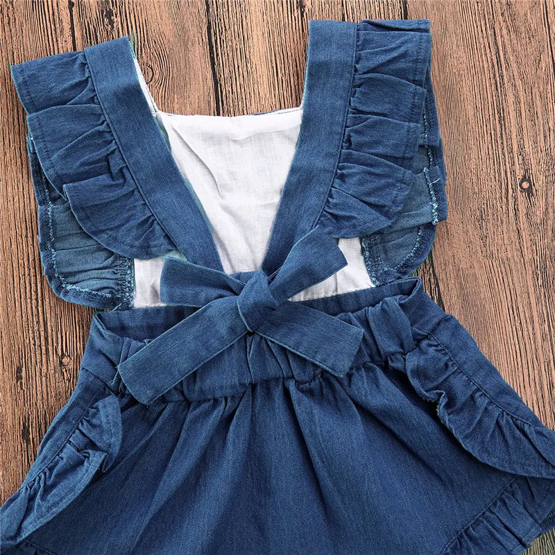 2020 Toddler Baby Girls Ruffle Clothes Fly Sleeve Backless Denim Romper Jumpsuit Summer Outfits 0-24M
2020 Toddler Baby Girls Ruffle Clothes Fly Sleeve Backless Denim Romper Jumpsuit Summer Outfits 0-24M