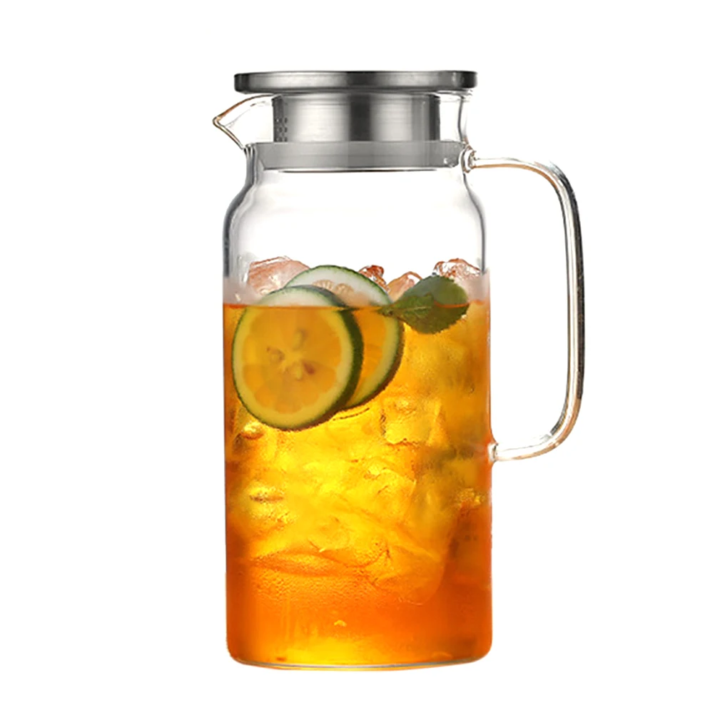 Teapot Glass Tea Maker Large Capacity Heat Resistant Juice Bottles with Removable Stainless Steel Cover
Teapot Glass Tea Maker Large Capacity Heat Resistant Juice Bottles with Removable Stainless Steel Cover