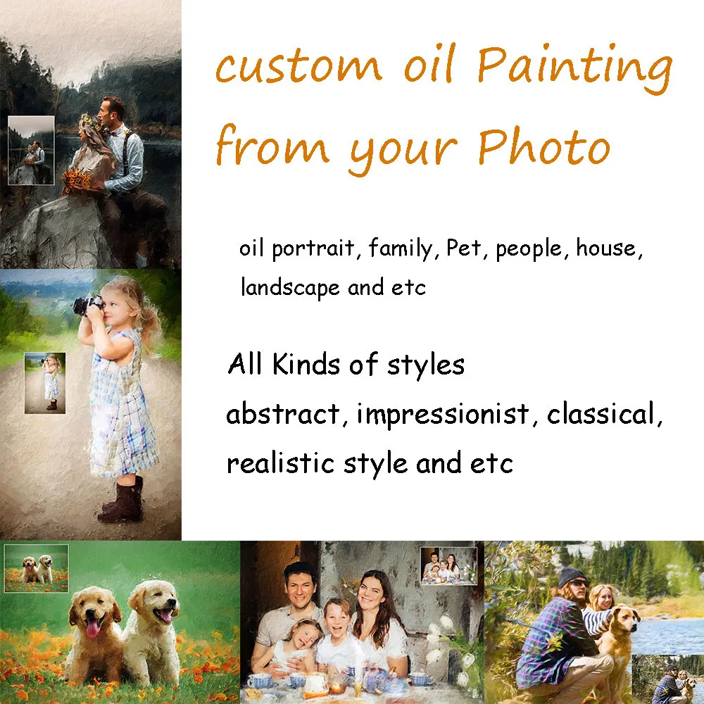 Custom Oil Painting Print On Canvas Turn Your Any Photo Into Oil Style Personalized Unique Gift For Home Wall Art Decoration
Custom Oil Painting Print On Canvas Turn Your Any Photo Into Oil Style Personalized Unique Gift For Home Wall Art Decoration