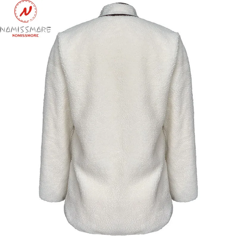 Fashion Women Casual Plush Soft Warm Comfortable Coat Patchwork Design Button Decor High Collar Long Sleeve Solid Straight Top
Fashion Women Casual Plush Soft Warm Comfortable Coat Patchwork Design Button Decor High Collar Long Sleeve Solid Straight Top