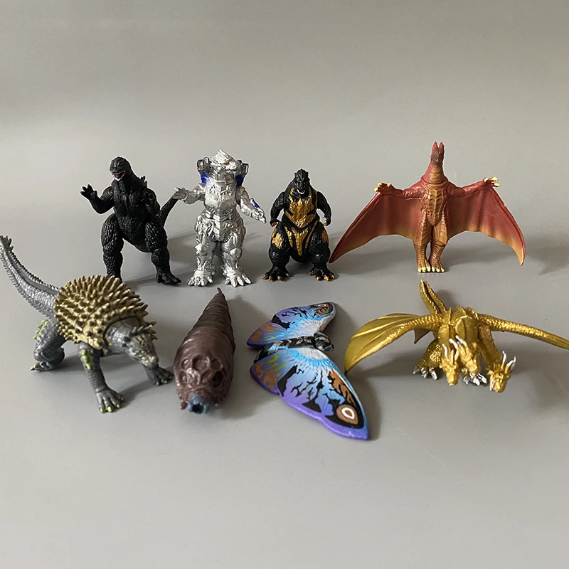 8Pcs Set Godzilla Anime Figures Toys King Of The Monsters Gojira Action Figure 8cm PVC Model Three-headed Dragon Ghidorah Figma
8Pcs Set Godzilla Anime Figures Toys King Of The Monsters Gojira Action Figure 8cm PVC Model Three-headed Dragon Ghidorah Figma
