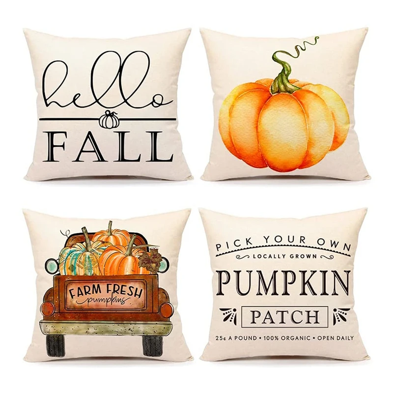 Fall Decor Pillow Covers 18X18 Set Of 4 Farmhouse Decorations Autumn Throw Cushion Case For Home Couch Decor
Fall Decor Pillow Covers 18X18 Set Of 4 Farmhouse Decorations Autumn Throw Cushion Case For Home Couch Decor