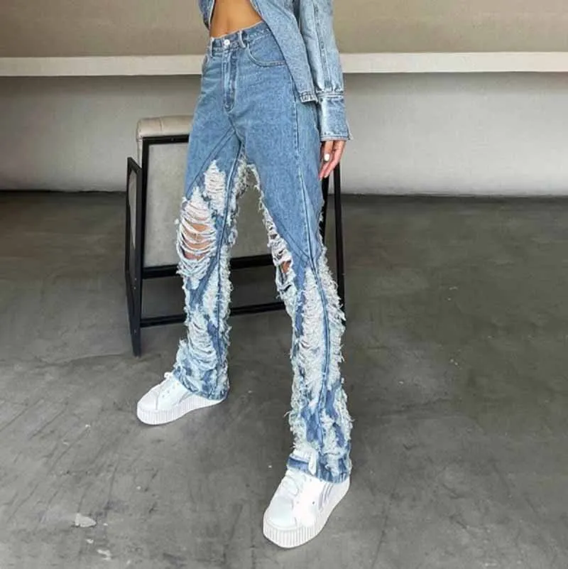 Cultiseed Female Women Autumn New Irregular Ripeed Hole Raw Edged Washed Straight Denim Jeans Pants Ladies Fashion Long Trousers
Cultiseed Female Women Autumn New Irregular Ripeed Hole Raw Edged Washed Straight Denim Jeans Pants Ladies Fashion Long Trousers