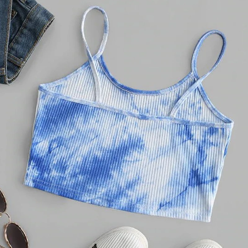 Womens Summer Sleeveless Crop Tank Top Multicolor Gradient Printed Ribbed Slim Camisole Harajuku Casual Basic Mini Vest
Womens Summer Sleeveless Crop Tank Top Multicolor Gradient Printed Ribbed Slim Camisole Harajuku Casual Basic Mini Vest