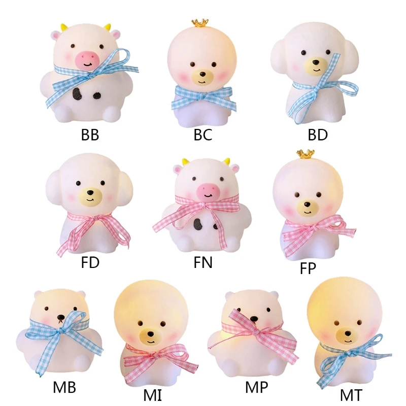 Cute Bear Puppy LED Night Light with Ribbon Bow Cartoon Animal Nursery Battery Powered Portable Bedside Lamp Kids Gifts
Cute Bear Puppy LED Night Light with Ribbon Bow Cartoon Animal Nursery Battery Powered Portable Bedside Lamp Kids Gifts