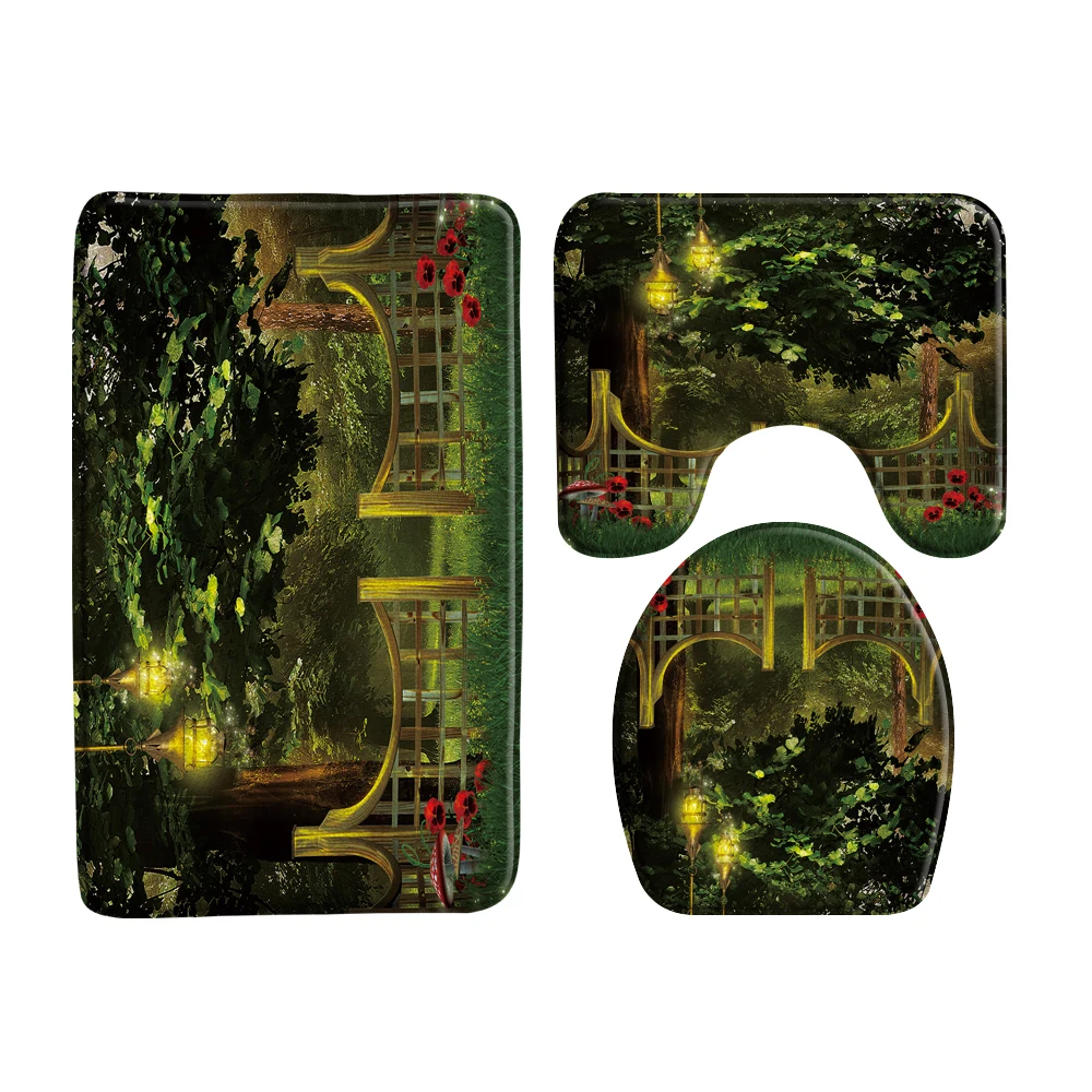 Fantasy Forest Wooden Door Bath Mat 3 Piece Set Scenery Bathroom Rugs Bathtub Carpet Anti-Slip Toilet Mats Bathroom Products
Fantasy Forest Wooden Door Bath Mat 3 Piece Set Scenery Bathroom Rugs Bathtub Carpet Anti-Slip Toilet Mats Bathroom Products