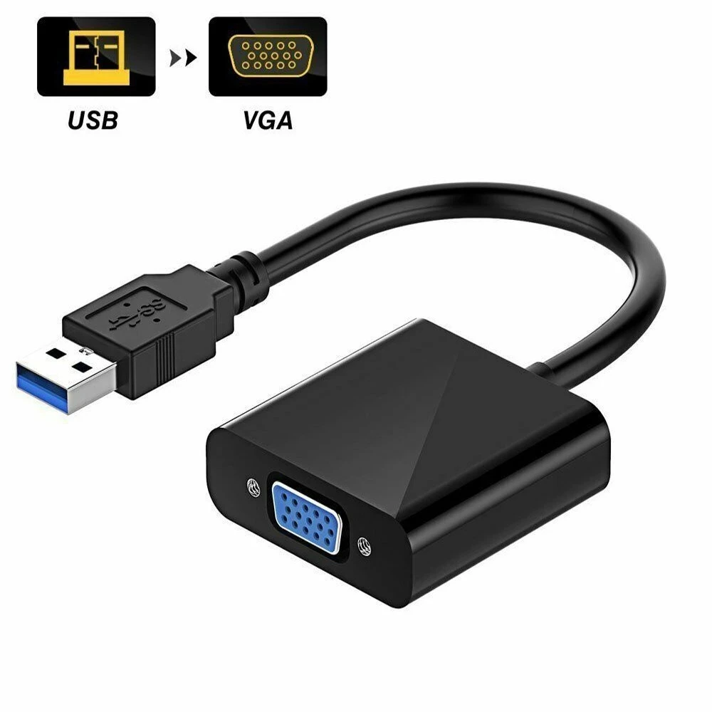 

Переходник USB 3,0 на VGA, конвертер с несколькими дисплеями, внешняя видеографическая карта, портативный конвертер VGA USB 3,0 на гнездо для ПК HDTV