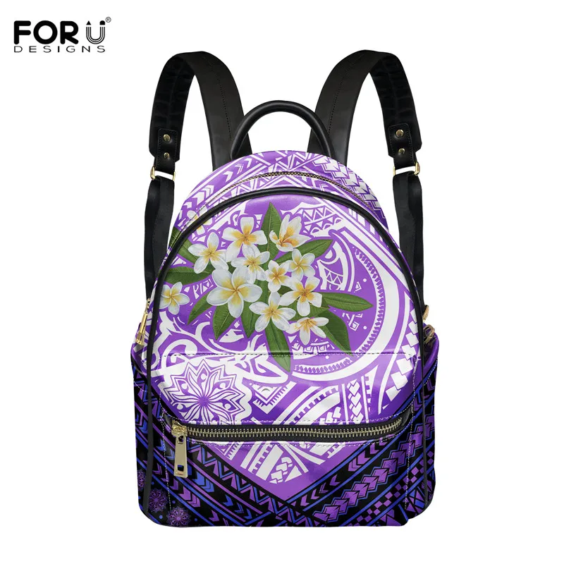 FORUDESIGNS Leather With Zipper Mini Backpack For Women Polynesian Tribal Printed and Lilac Flowers Deisgn Ladies School Bagpack
FORUDESIGNS Leather With Zipper Mini Backpack For Women Polynesian Tribal Printed and Lilac Flowers Deisgn Ladies School Bagpack