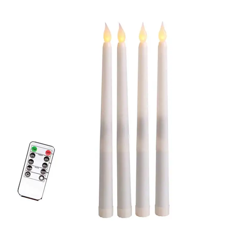 4 Pieces Remote Control Flickering Light Long LED Candles For Easter,Battery Powered Romantic Wedding Decorative Candlestick
4 Pieces Remote Control Flickering Light Long LED Candles For Easter,Battery Powered Romantic Wedding Decorative Candlestick