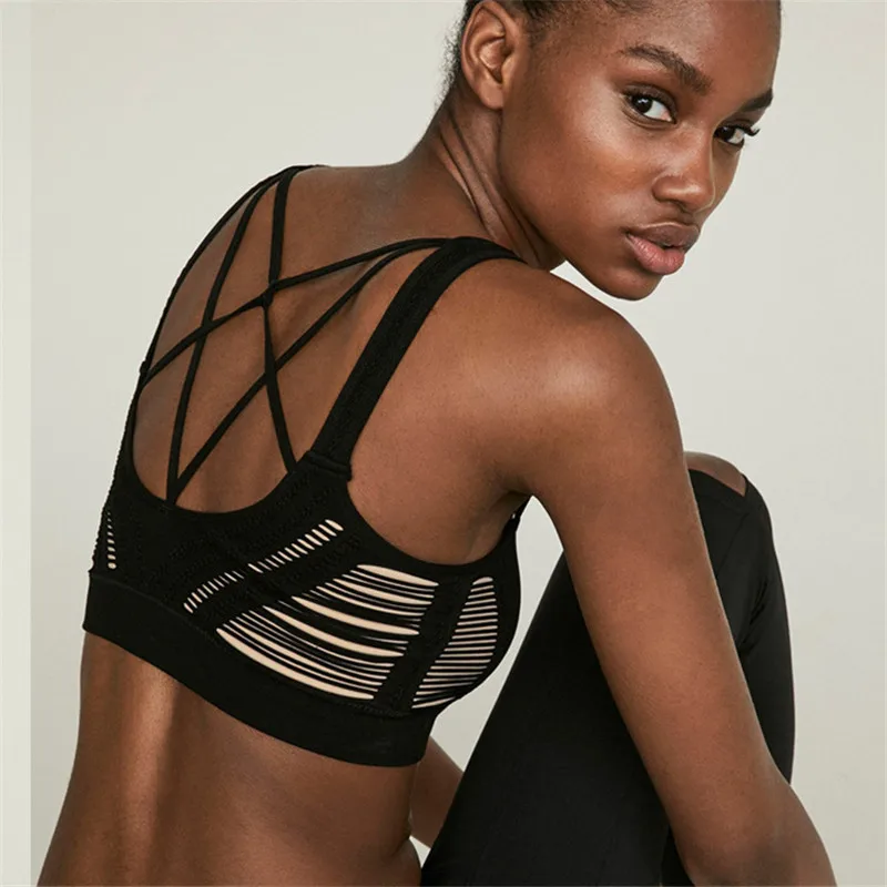 Hollow Breathable Top Sexy Running Yoga Bra Women Bandage Sports Bra Push Up Crop Top Female Fitness Gym Bra Athletic Sportswear 
Hollow Breathable Top Sexy Running Yoga Bra Women Bandage Sports Bra Push Up Crop Top Female Fitness Gym Bra Athletic Sportswear
