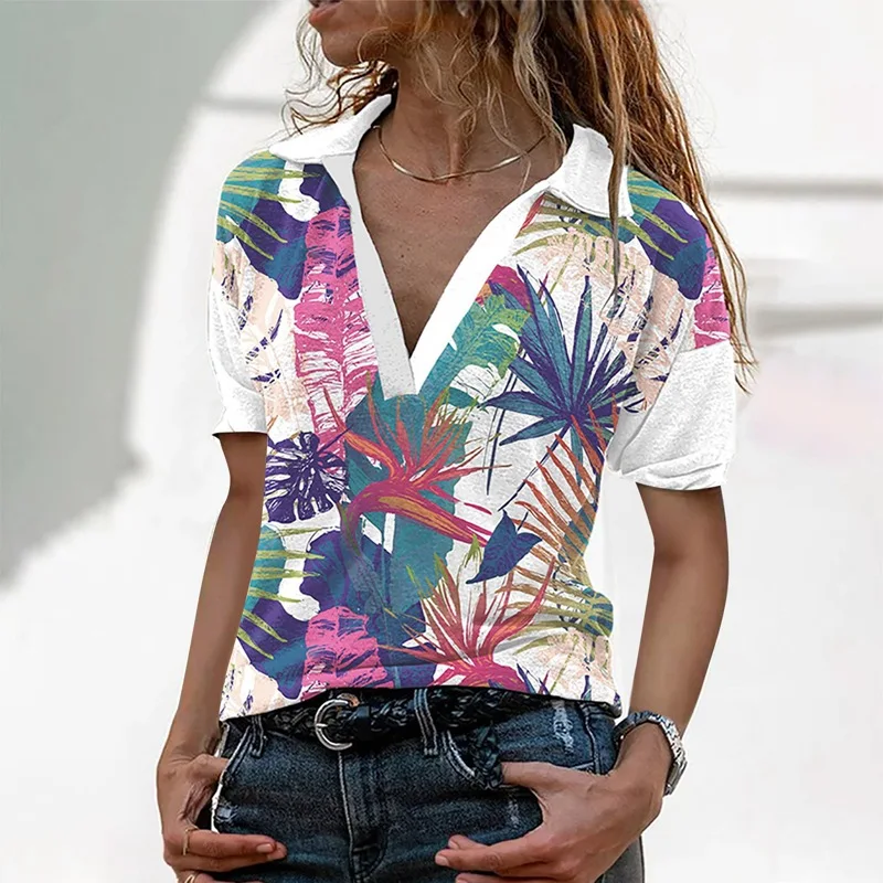 Pop Loose Casual Summer Women's Printed V-Neck Pullover Short-Sleeved Stitching Urban Fashion Casual T-Shirt Vintage Tops
Pop Loose Casual Summer Women's Printed V-Neck Pullover Short-Sleeved Stitching Urban Fashion Casual T-Shirt Vintage Tops