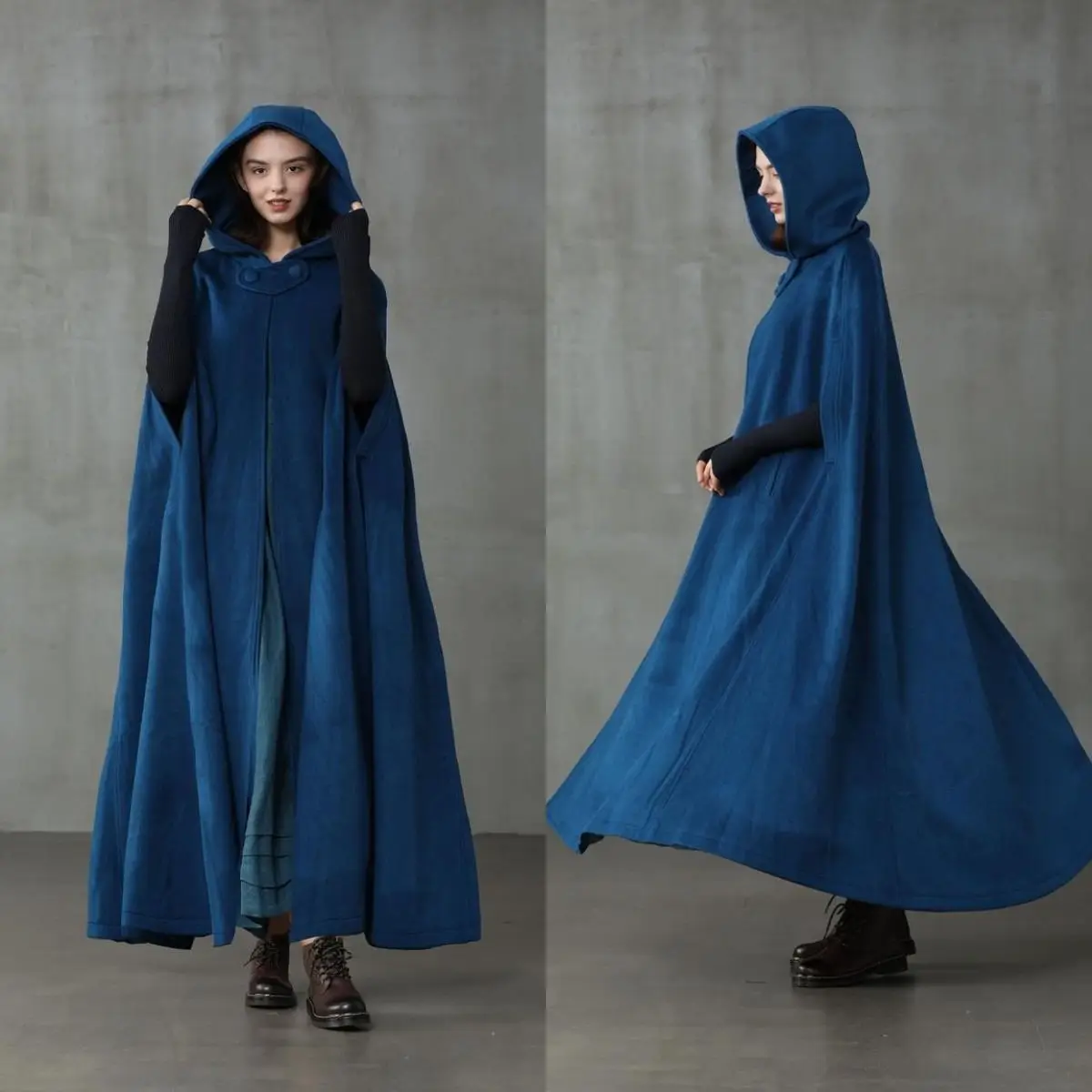 Dark Blue Hooded Bridal Warm Long Wedding Cloaks Coat Capes Wicca Robe Jackets Christmas Hallowmas Accessories Bolero
Dark Blue Hooded Bridal Warm Long Wedding Cloaks Coat Capes Wicca Robe Jackets Christmas Hallowmas Accessories Bolero