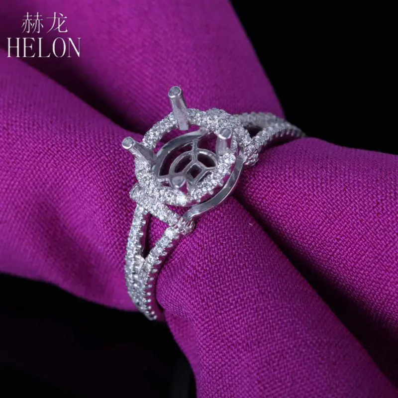 HELON 6mm Round Cut Solid 14K White Gold 0.3ct Natural Diamonds Semi Mount Setting Women Engagement Wedding Fine Jewelry Ring
HELON 6mm Round Cut Solid 14K White Gold 0.3ct Natural Diamonds Semi Mount Setting Women Engagement Wedding Fine Jewelry Ring