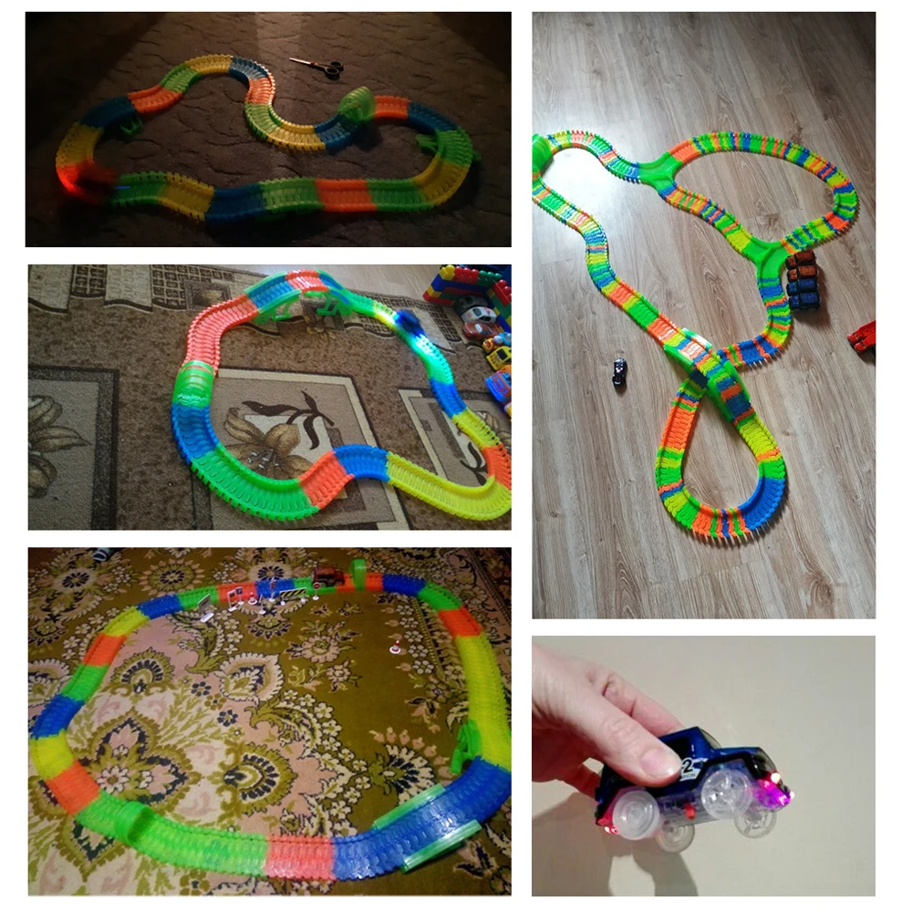 Railway Magical Glowing Flexible Track Car Toys Children Racing Bend Rail Track Led Electronic Flash Light Car DIY Toy Kids Gift
Railway Magical Glowing Flexible Track Car Toys Children Racing Bend Rail Track Led Electronic Flash Light Car DIY Toy Kids Gift