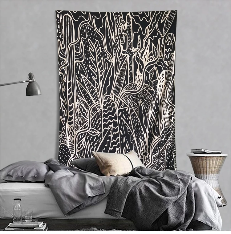 Fashion Black And White Cactus Mandalas Tapestries Wall Hanging Hippie Nursery Decor Tropical Plants Tapestry Bohemia Tablecloth
Fashion Black And White Cactus Mandalas Tapestries Wall Hanging Hippie Nursery Decor Tropical Plants Tapestry Bohemia Tablecloth