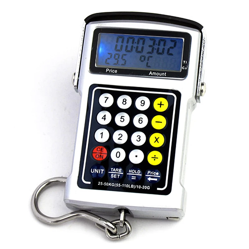 50kg-10g Digital Electronic Scale With Calculator Hanging Scale Luggage Hook Scale Calculator Whit Tape Measure Weighing Tools
50kg-10g Digital Electronic Scale With Calculator Hanging Scale Luggage Hook Scale Calculator Whit Tape Measure Weighing Tools