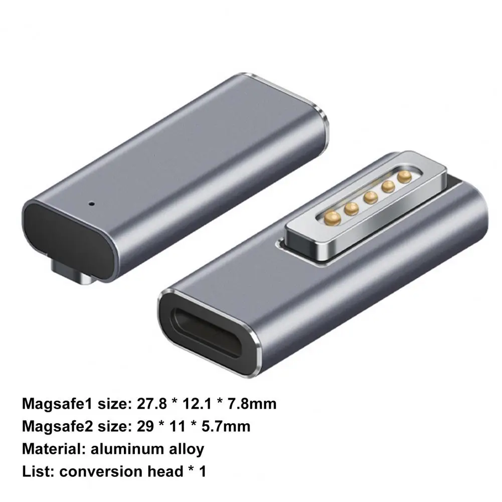 1 pcs Adapter Converter PD Quick Charge Aluminum Alloy Type-C to Mag-safe 1/2 Magnetic Charging Connector for MacBook Air/Pro | Компьютеры