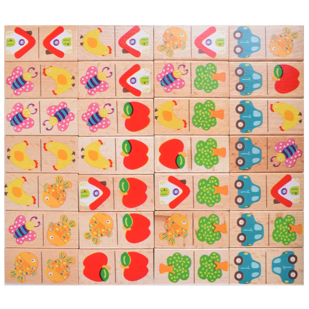 28Pcs/Set Wooden Fruit Car Pairing Domino Puzzle Blocks Children Educational Toy Kid Gift New
28Pcs/Set Wooden Fruit Car Pairing Domino Puzzle Blocks Children Educational Toy Kid Gift New