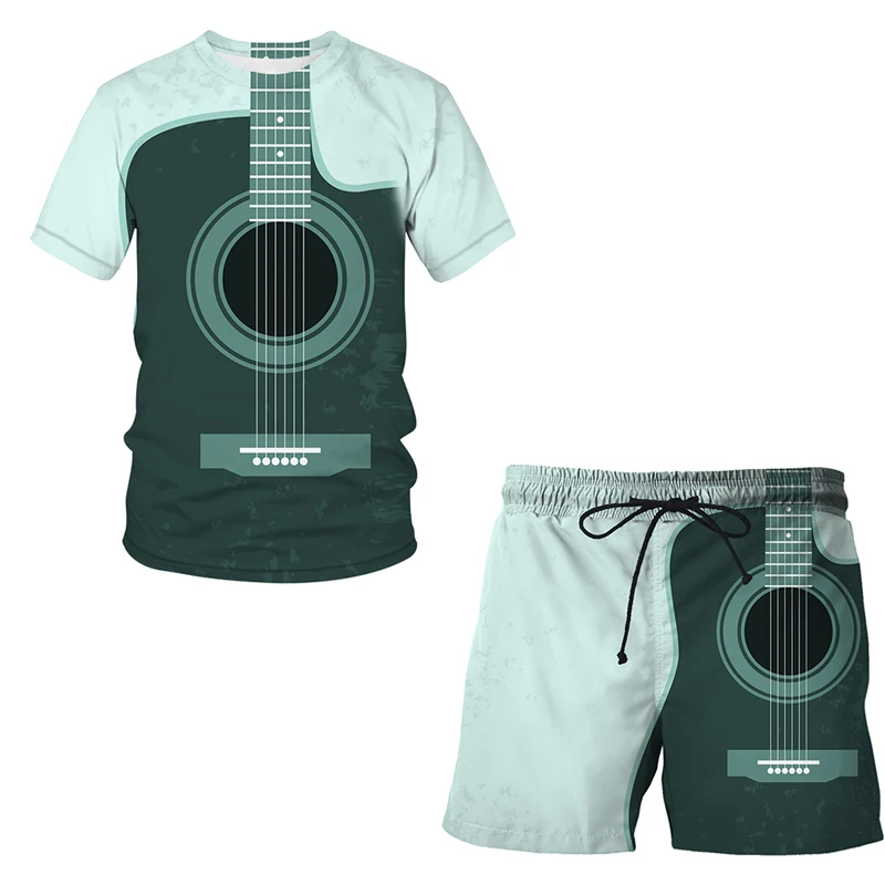 Men's Beach Sets Musical instrument guitar 3D Streetwear Fashion Man Suit Two-Piece Harajuku Casual Short-Sleeved T-Shirt+Shorts
Men's Beach Sets Musical instrument guitar 3D Streetwear Fashion Man Suit Two-Piece Harajuku Casual Short-Sleeved T-Shirt+Shorts