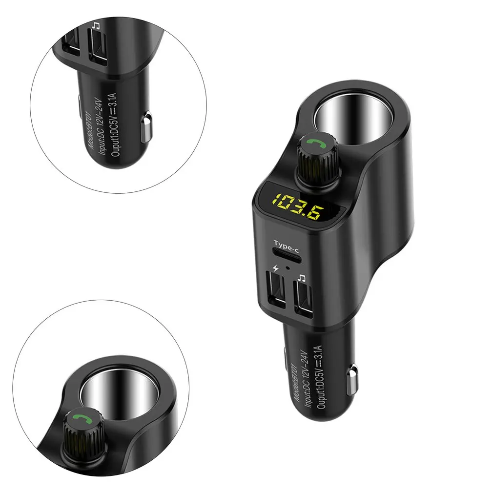 Wireless 5.0 Bluetooth Multifunctional MP3 Player Quick Car Charging Adapters FM Transmitter Multiport Car Charger For Phone Car
Wireless 5.0 Bluetooth Multifunctional MP3 Player Quick Car Charging Adapters FM Transmitter Multiport Car Charger For Phone Car