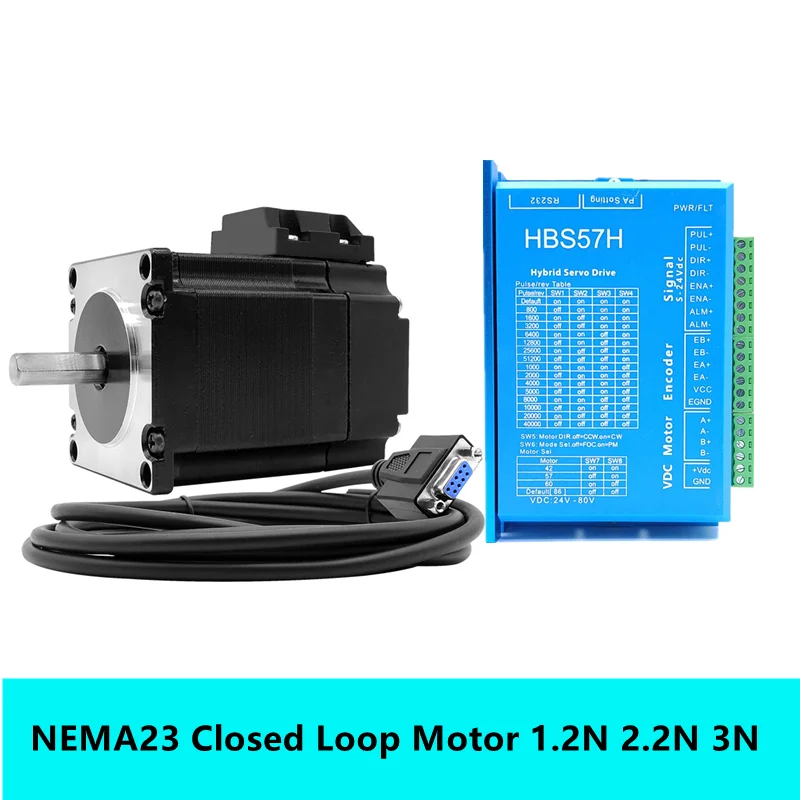 В наличии на складе RU/EU! Nema 23 шаговый двигатель комплект: Hybird сервопривод HBS57H +