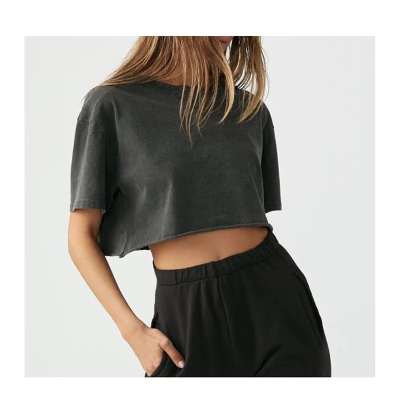 Artsnie Summer 2021 Oversized T Shirt Women O Neck Short Sleeve Gray Casual Crop Tops Female Knitted Cotton Cropped Tops T-shirt
Artsnie Summer 2021 Oversized T Shirt Women O Neck Short Sleeve Gray Casual Crop Tops Female Knitted Cotton Cropped Tops T-shirt