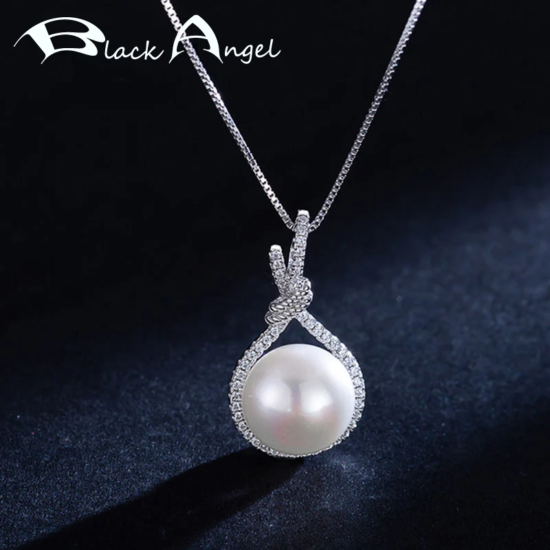 BLACK ANGEL 925 Sterling Silver Fashion Simple Natural Shell Pearl Pendant Necklace For Women Wedding Jewelry Christmas Gift
BLACK ANGEL 925 Sterling Silver Fashion Simple Natural Shell Pearl Pendant Necklace For Women Wedding Jewelry Christmas Gift