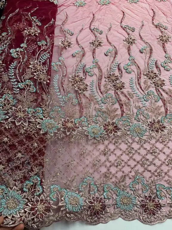 Африканское кружево для свадебного платья, с вышивкой бисером, Тюлевая сетчатая кружевная ткань, ZH-123615
Африканское кружево для свадебного платья, с вышивкой бисером, Тюлевая сетчатая кружевная ткань, ZH-123615