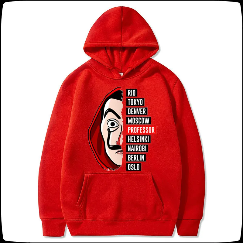 Winter La Casa De Papel Hoodies Winter Cartoon Hoodie Fashion Pullover Long Sleeve Hooded Male Lounge Wear
Winter La Casa De Papel Hoodies Winter Cartoon Hoodie Fashion Pullover Long Sleeve Hooded Male Lounge Wear
