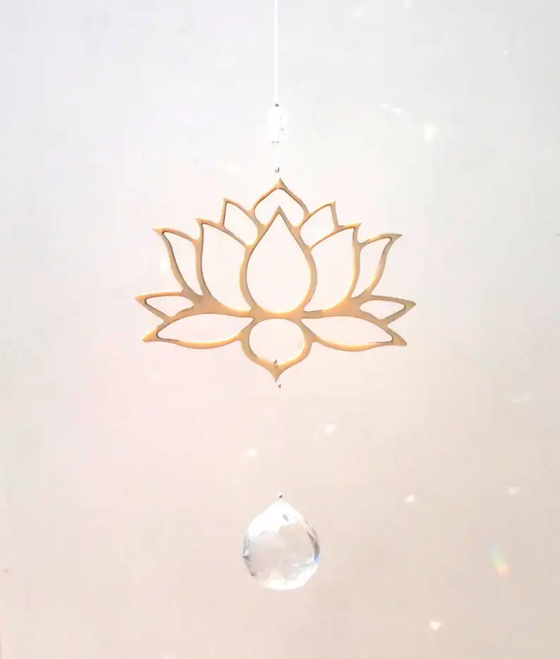 SUNCATCHER LOTUS wooden, 30mm crystal facet ball, sun catch, suncatcher feng shui, rainbow, prism, sun decoration
SUNCATCHER LOTUS wooden, 30mm crystal facet ball, sun catch, suncatcher feng shui, rainbow, prism, sun decoration