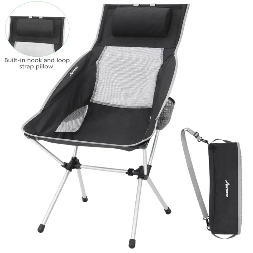 MOVTOTOP Folding Camping Chair Mesh High Back Ergonomic Armrest Beach Chair 45x87x100
MOVTOTOP Folding Camping Chair Mesh High Back Ergonomic Armrest Beach Chair 45x87x100