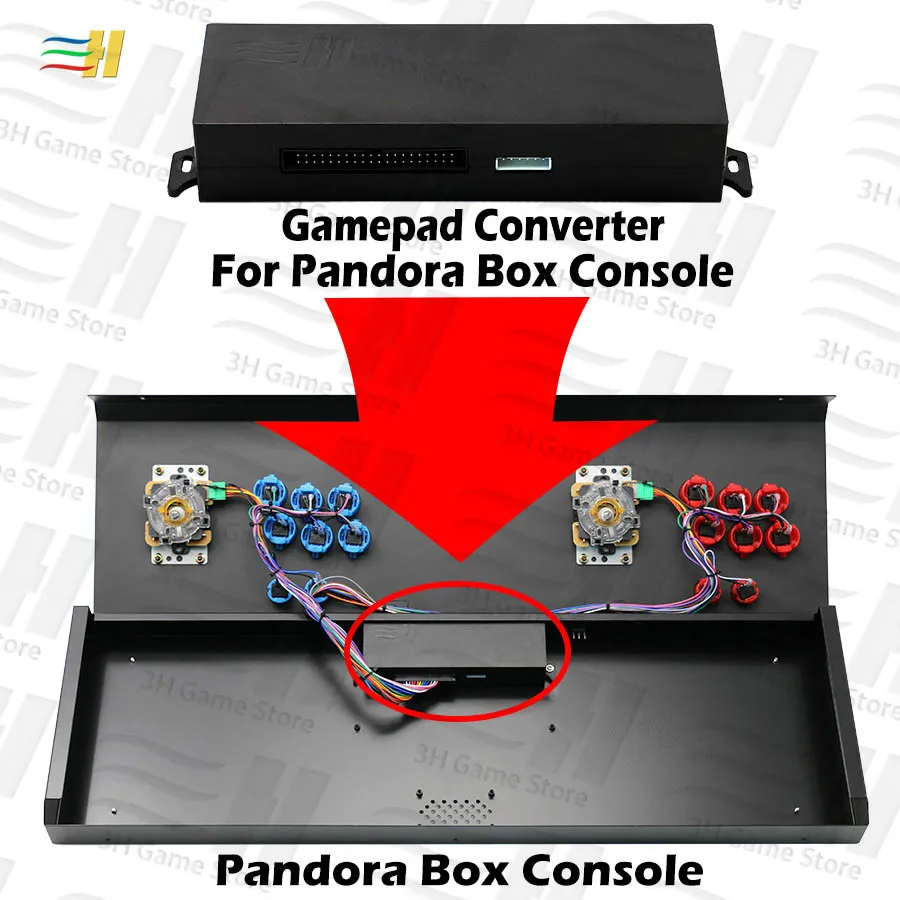 

Pandora Box 9D gamepad converter For Pandora Box Console Use usb cable Connect to Pandora Box 9D motherboard to play 3P 4P games