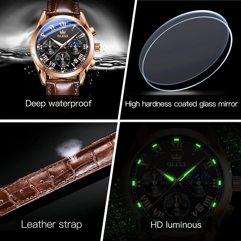 Automatic Watches for Men Mechanical Fashion & Casual Luxury Business Gift Mens Wristwatch Leather Strap Waterproof Luminous
Automatic Watches for Men Mechanical Fashion & Casual Luxury Business Gift Mens Wristwatch Leather Strap Waterproof Luminous