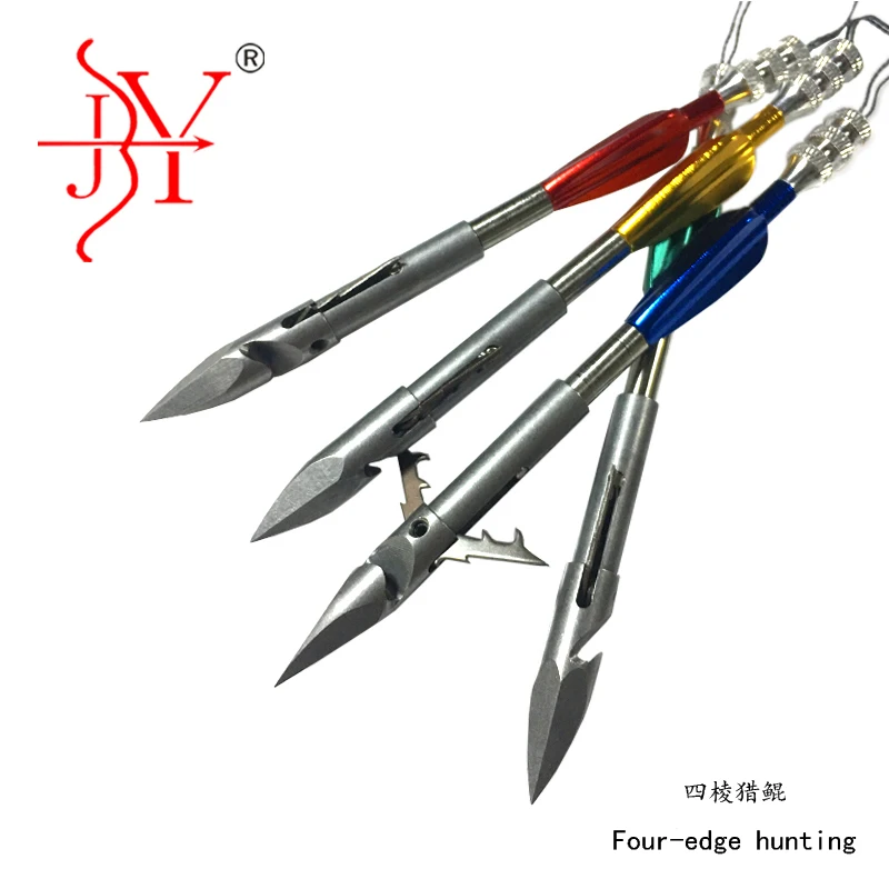 6 шт Нержавеющая сталь лук Рыбалка Рогатка Дротика Broadheads наконечники стрел Охота