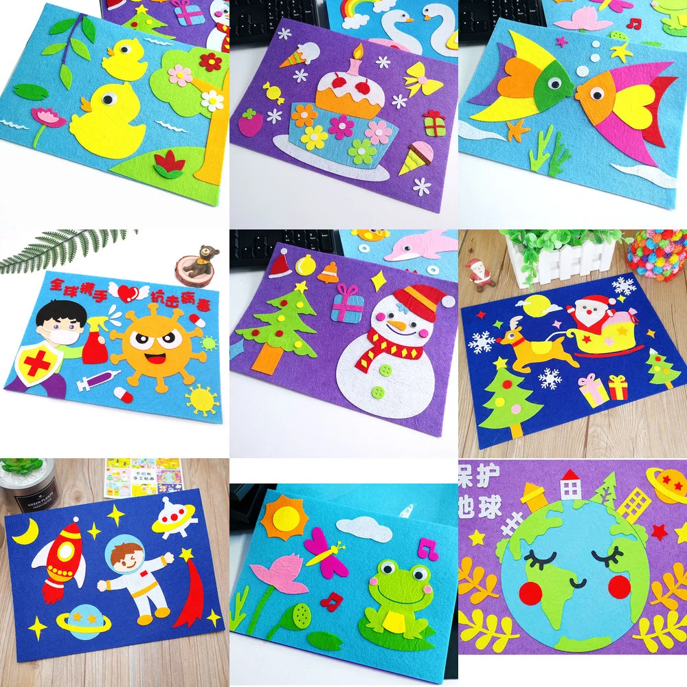 1Pcs Children Toys DIY Kindergarten Non-woven Educational Toys Education Montessori Teaching Aids 3D Art Puzzle Toys
1Pcs Children Toys DIY Kindergarten Non-woven Educational Toys Education Montessori Teaching Aids 3D Art Puzzle Toys