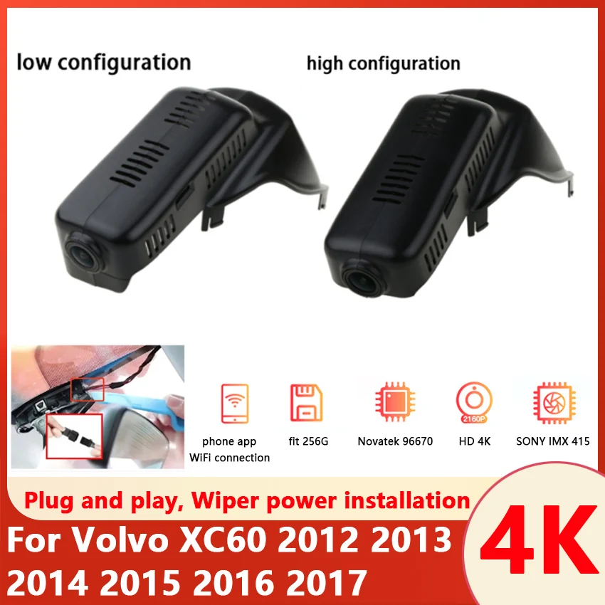 4K Easy to install Car DVR Wifi Video Recorder Dash Cam Camera For Volvo XC60 2012 2013 2014 2015 2016 2017 APP Control Function
4K Easy to install Car DVR Wifi Video Recorder Dash Cam Camera For Volvo XC60 2012 2013 2014 2015 2016 2017 APP Control Function