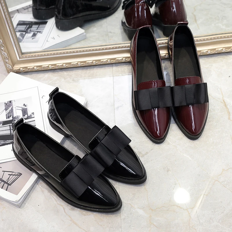 Fashion Women Shoes 2020 Personality Pointed Toe Bowtie Loafers PU Leather Women's Convenient Slip-on Footwear Female Shoes
Fashion Women Shoes 2020 Personality Pointed Toe Bowtie Loafers PU Leather Women's Convenient Slip-on Footwear Female Shoes