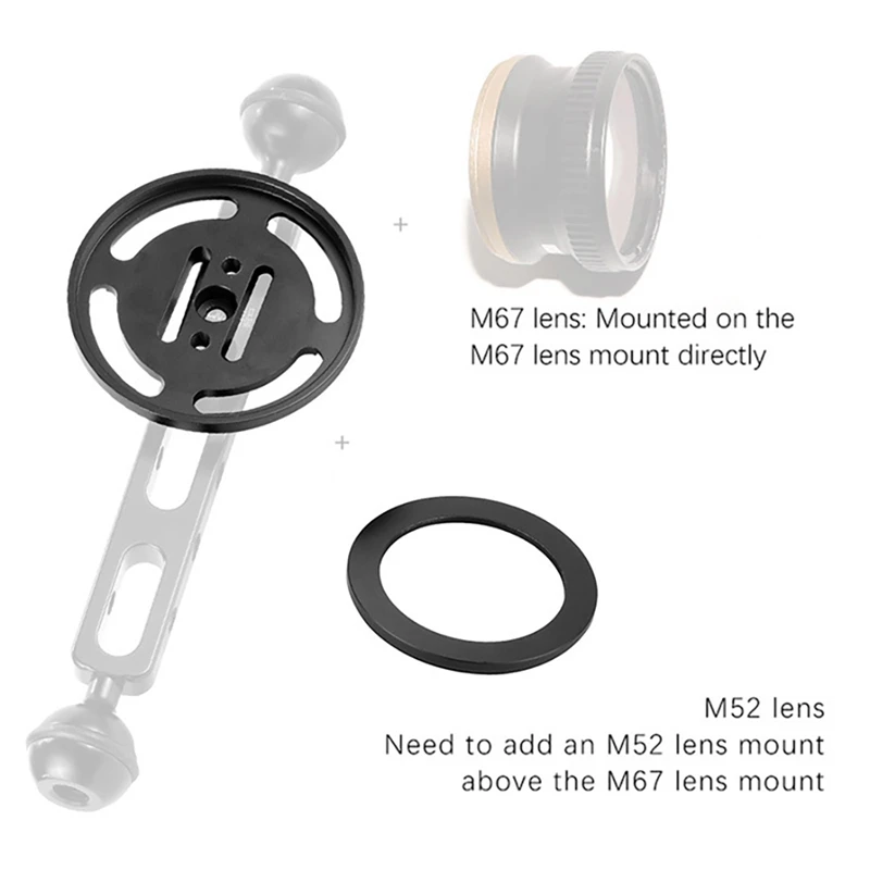 Lens Mount Holder for Float Arm Underwater Floating Light Macro Lens Diving Carrier Photography Extender
Lens Mount Holder for Float Arm Underwater Floating Light Macro Lens Diving Carrier Photography Extender