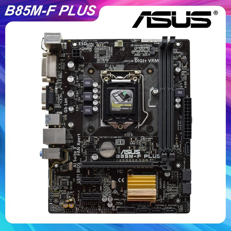 ASUS B85M-F PLUS LGA 1150 Intel B85 B85M материнская плата для настольного ПК DDR3 16G PCI-E X16 VGA SATA3 USB3.0 Micro ATX Core i7 i5 i3 процессоры
ASUS B85M-F PLUS LGA 1150 Intel B85 B85M материнская плата для настольного ПК DDR3 16G PCI-E X16 VGA SATA3 USB3.0 Micro ATX Core i7 i5 i3 процессоры
