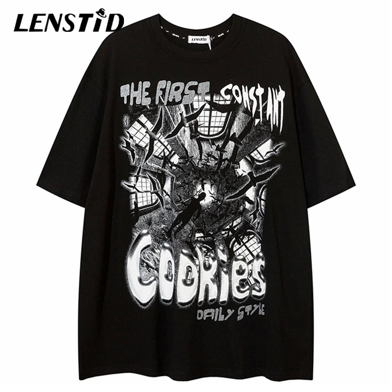 Футболка LENSTID мужская оверсайз с коротким рукавом, повседневная тенниска из хлопка в стиле хип-хоп и темного цвета с надписью, уличная одежд...
Футболка LENSTID мужская оверсайз с коротким рукавом, повседневная тенниска из хлопка в стиле хип-хоп и темного цвета с надписью, уличная одежд...