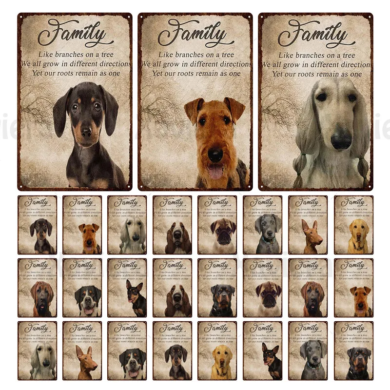 Classic Vintage Poster Dog "Family" Words Iron Plaque Tin Sign Animal Pet Wall Art Home Garden Garage Man Cave Bar Cafe Decor
Classic Vintage Poster Dog "Family" Words Iron Plaque Tin Sign Animal Pet Wall Art Home Garden Garage Man Cave Bar Cafe Decor