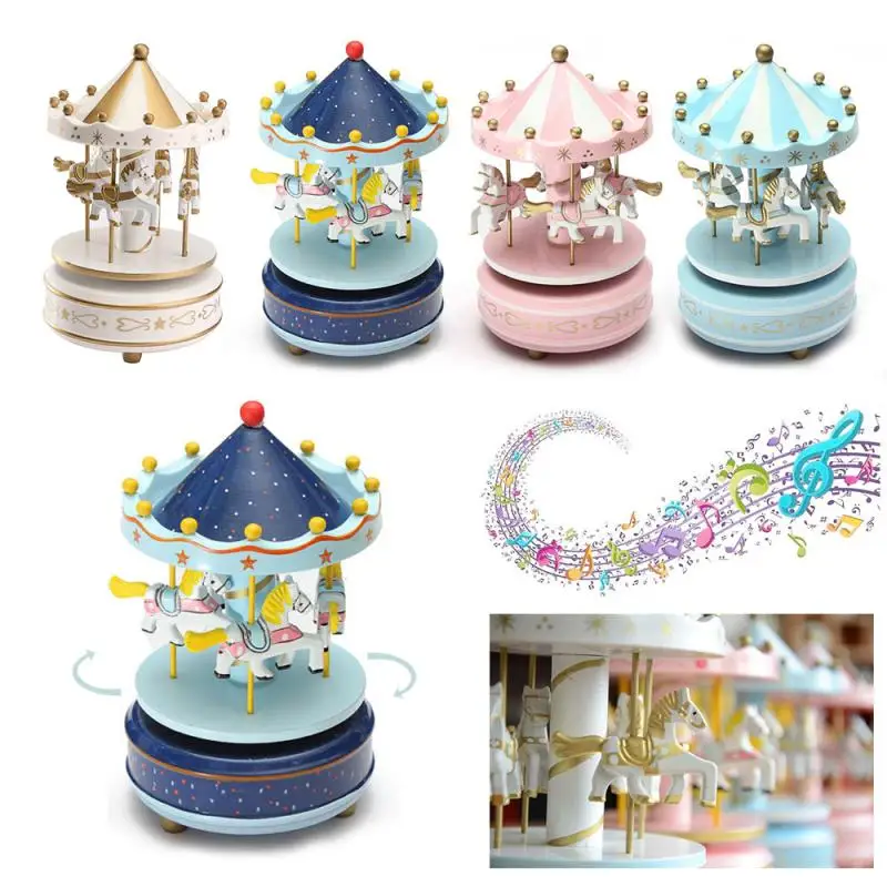 Musical Carousel Toy Wooden Horse Musical Box Carousel Music Box Kids Christmas Wedding Gift Toy Decoration Of Room gifts
Musical Carousel Toy Wooden Horse Musical Box Carousel Music Box Kids Christmas Wedding Gift Toy Decoration Of Room gifts